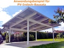 Montagesystem für Carportdach + 18 Solarmodule | 6 x 5,3 m | 5,6 kWp
